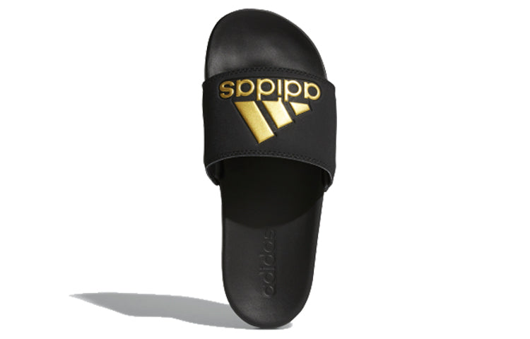 adidas neo Adilette Comfort Gold Slippers 'Black Gold' B41742