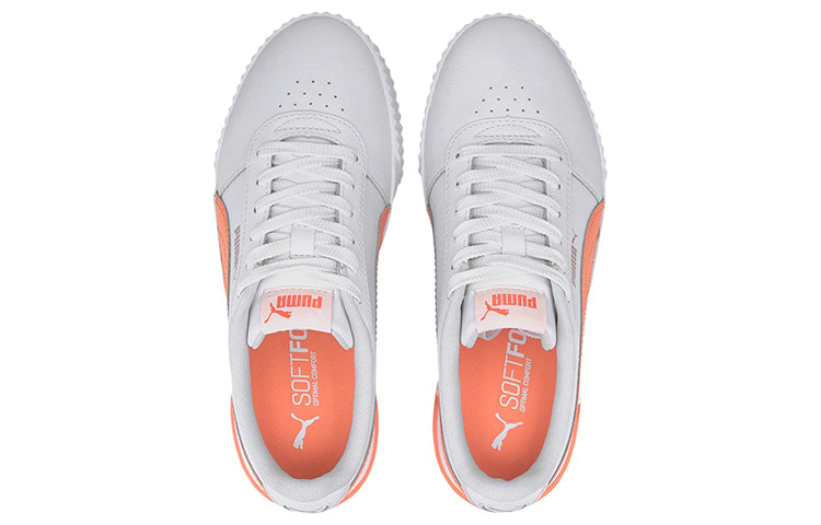 (WMNS) PUMA Carina Leather 'White Orange' 370325-30
