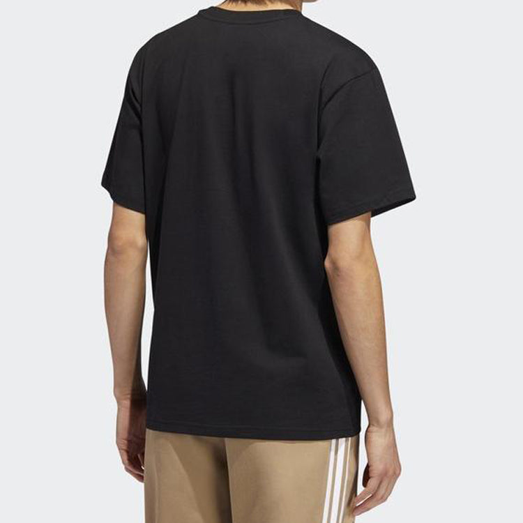 adidas originals BB Pillar logo Printing Short Sleeve Black EC7377