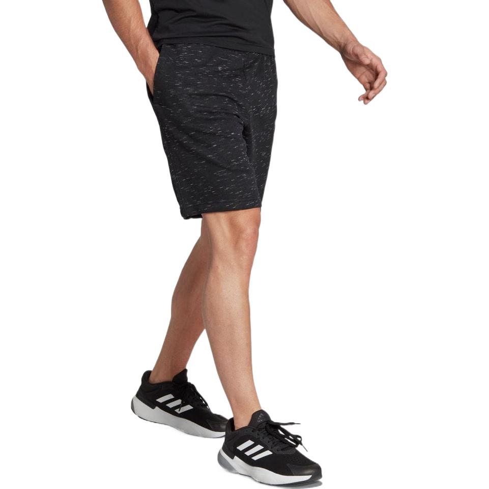 Men's adidas Spot Logo Printing Drawstring Lacing Sports Shorts Japanese Version Black HE1804