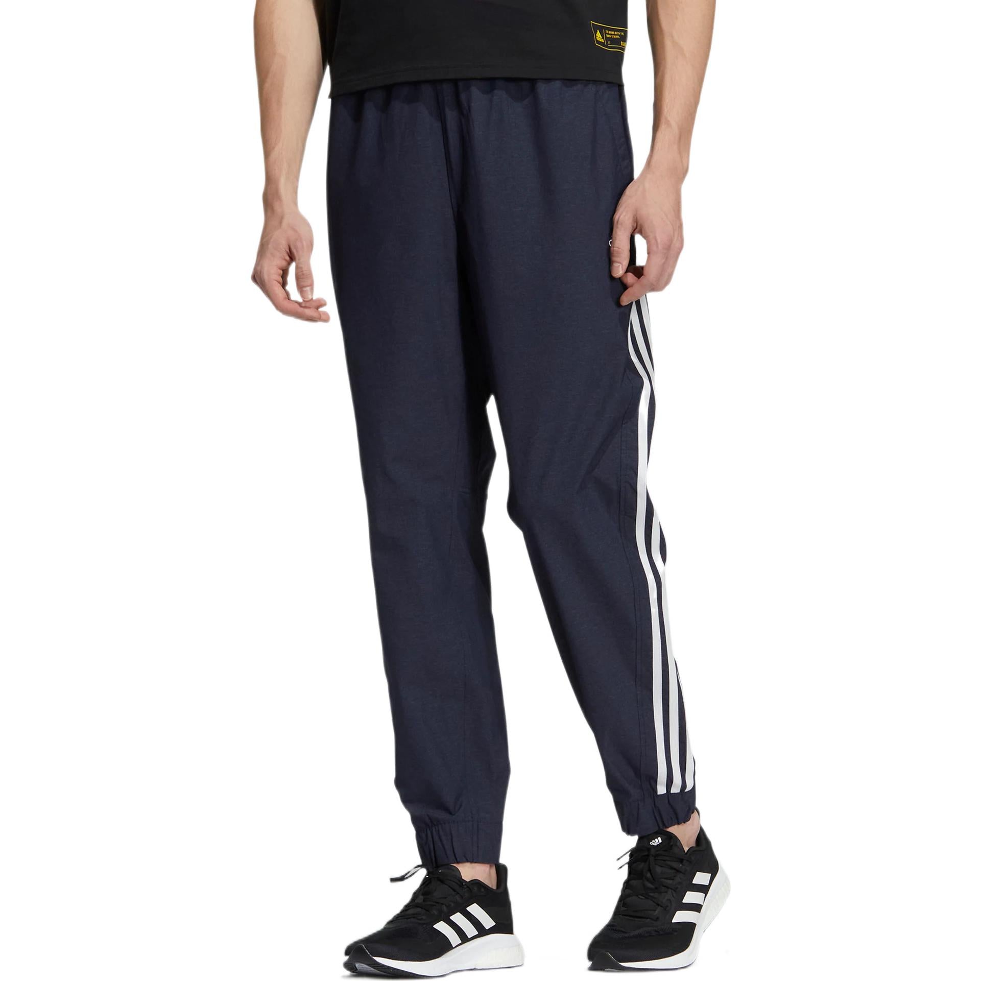 Men's adidas Contrasting Colors Stripe Small Label Bundle Feet Sports Pants/Trousers/Joggers Legendary Ink Blue HC9957