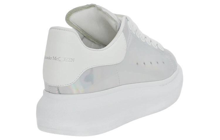 (WMNS) Alexander McQueen Oversized Sneakers 'White Iridescent' 718139WICT19000