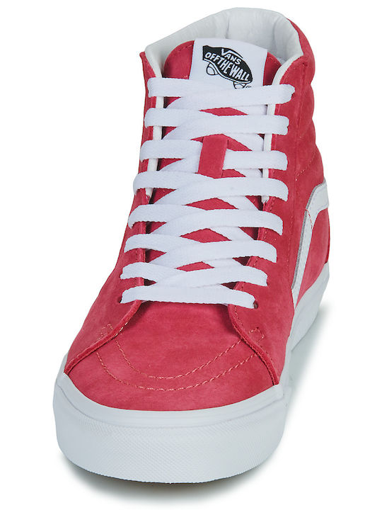 (WMNS) Vans Pig Suede Sk8-Hi 'Red White' VN0007NSZLD