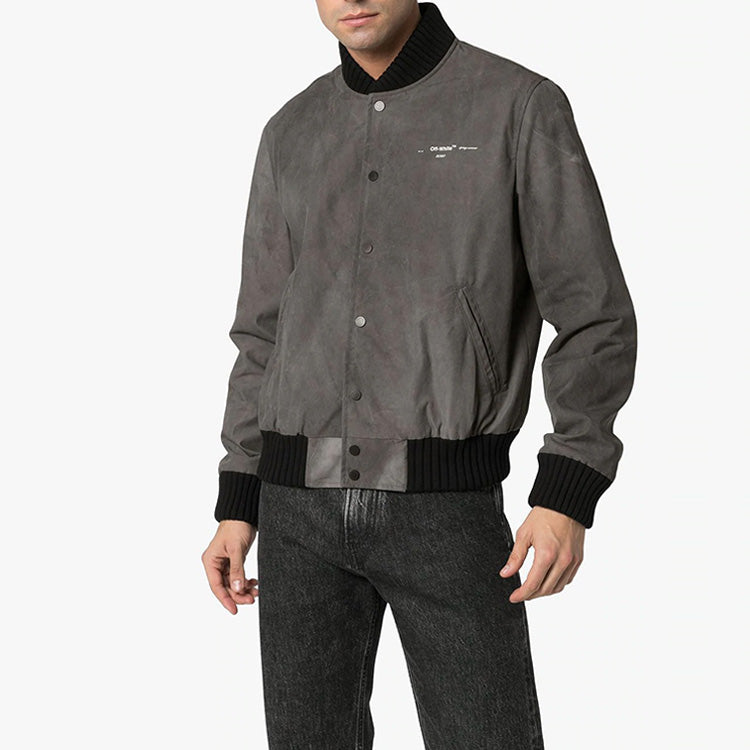 Off-White SS20 Airport Arrow Printing Jacket Men Grey OMEA208S20H900031088