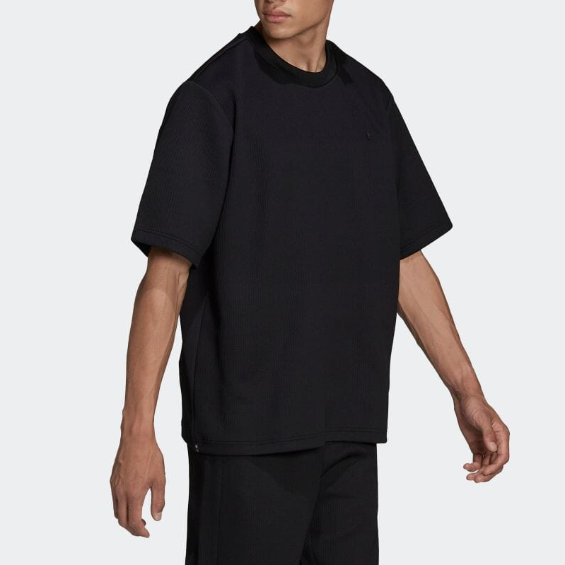 adidas Adicolor Trefoil Pliss Tee Asia Sizing 'Black' HC4607