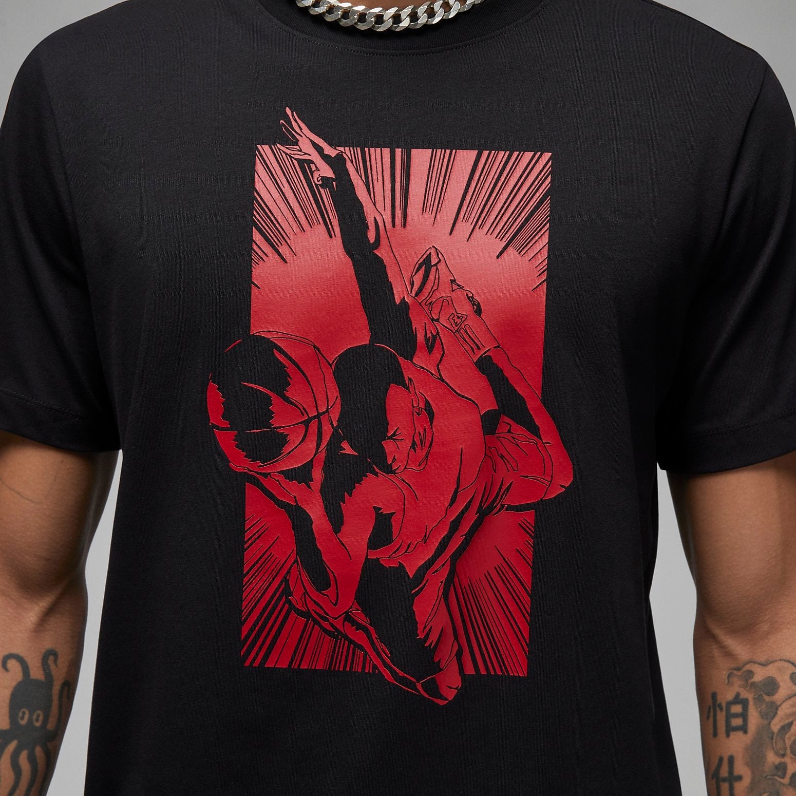 Air Jordan Graphic T-Shirt 'Black Red' FB7462-010