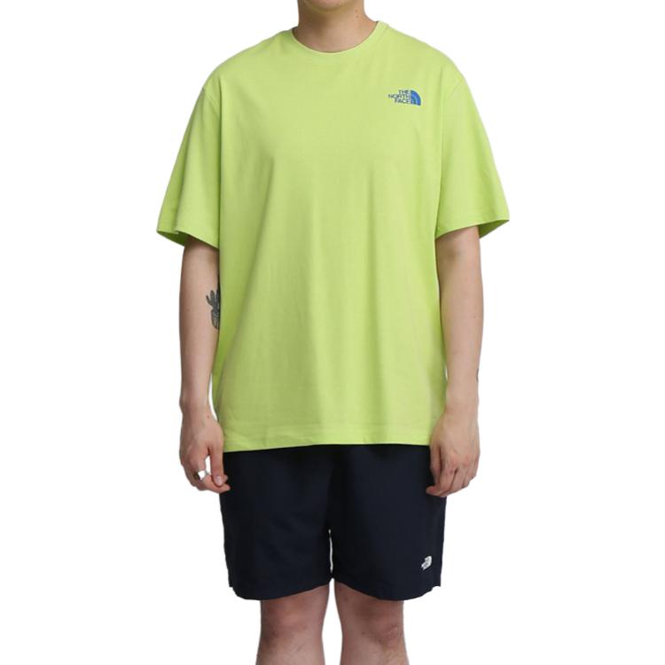 THE NORTH FACE Graffiti Character Small Logo Short Sleeve Couple Style Fluorescent Green NT7UL09C