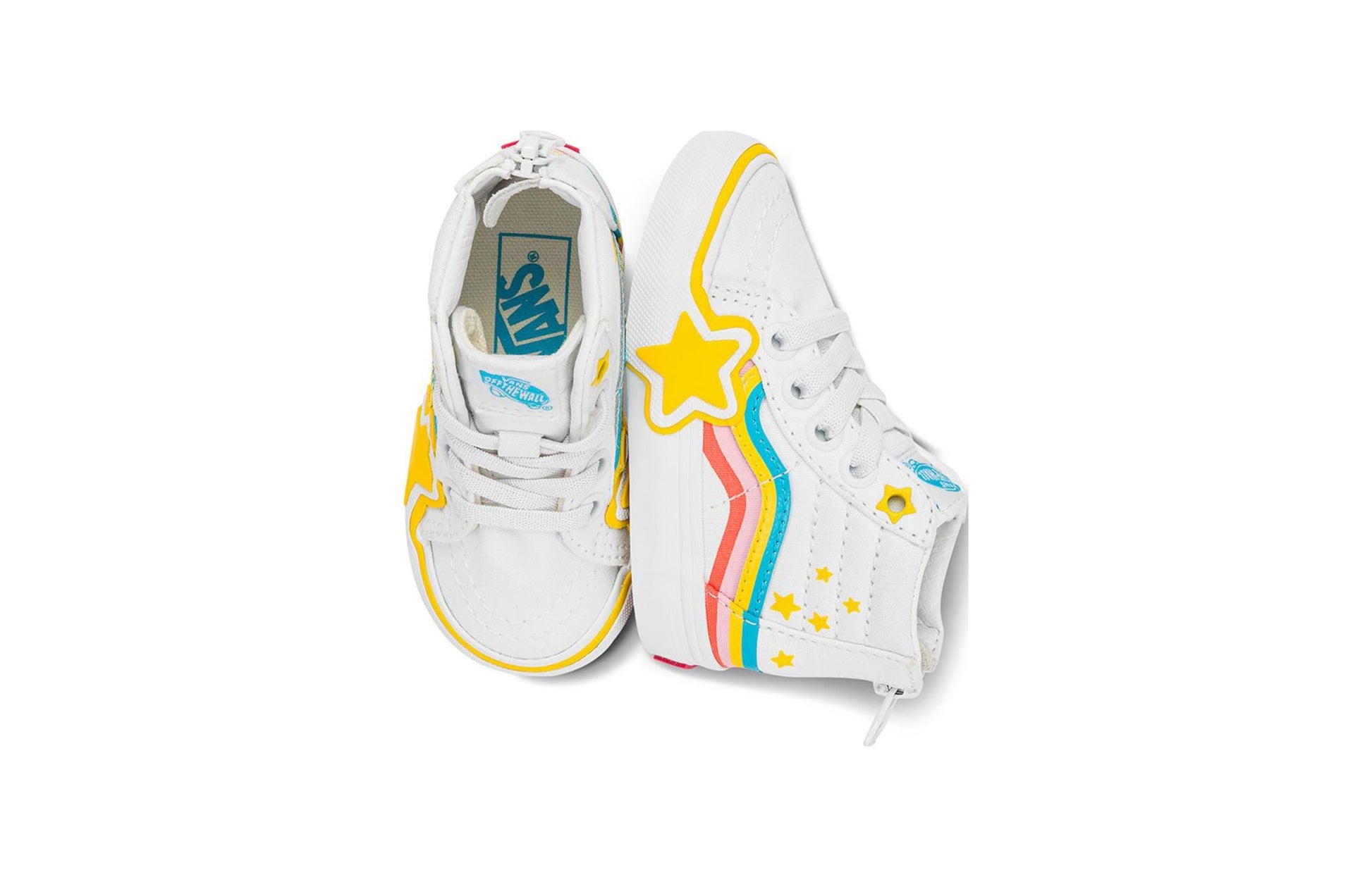 (TD) Vans Sk8-Hi Zip Rainbow Star 'White' VN000BVNAHP