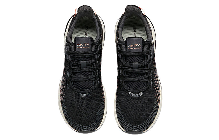 (WMNS) ANTA Running Series Low 'Black Red White' 12945555-2
