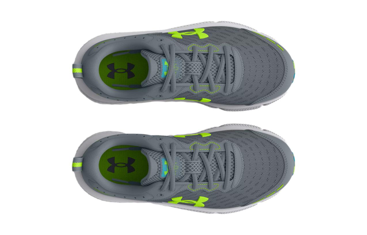 (GS) Under Armour Assert 10 AC Wide 'Gravel Lime Surge' 3026185-101