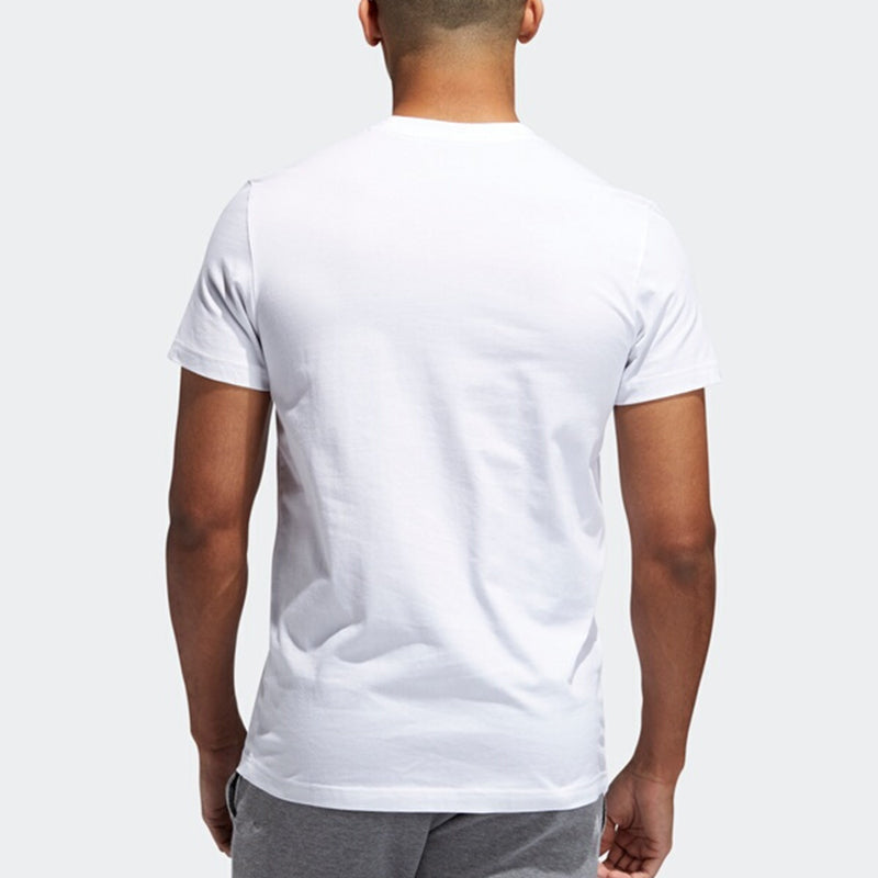 adidas Printing Round Neck Training Short Sleeve White FT8832