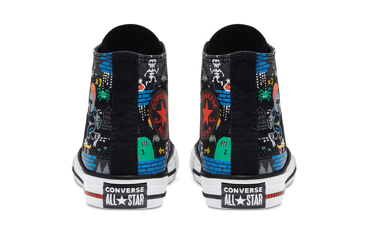 Converse Chuck Taylor All Star High Top Jr Black/Multicolor 670212C