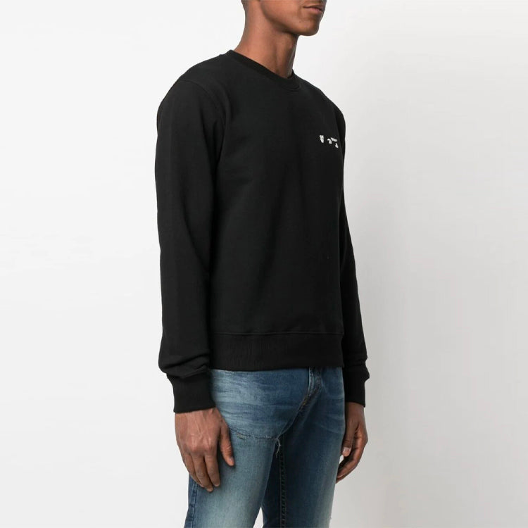 Off-White SS21 Logo Pattern Printing Round Neck Pullover Version Black OMBA025S21FLE0011001