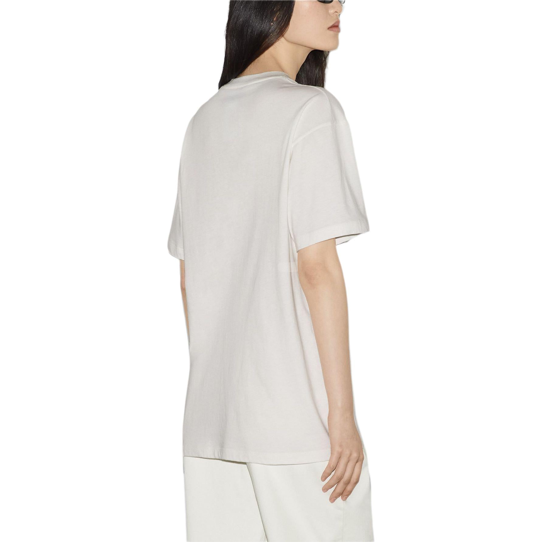 (WMNS) Gucci Cotton Jersey Printed T-Shirt 'Off White' 776596-XJGHQ-9095