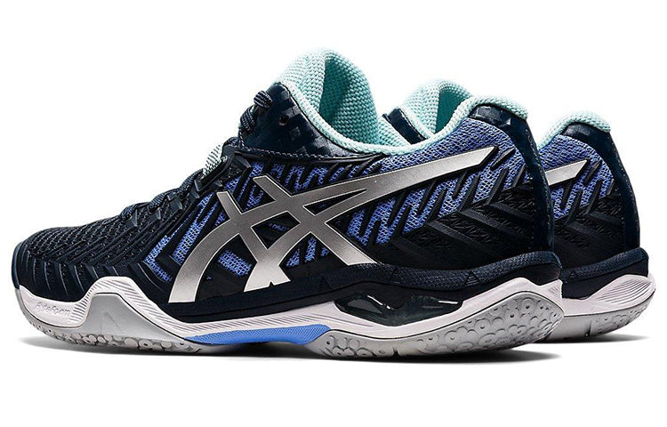 (WMNS) ASICS Court Control FF 2 'Black Silver Blue' 1072A057-404