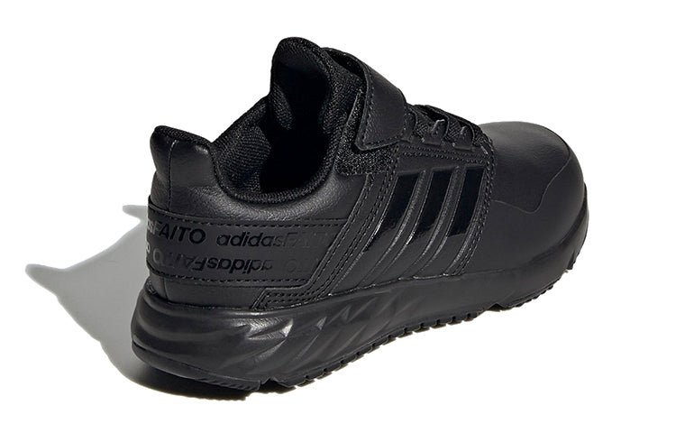(GS) adidas Fortafaito Elastic Laces Top Strap K 'Black' FY6664