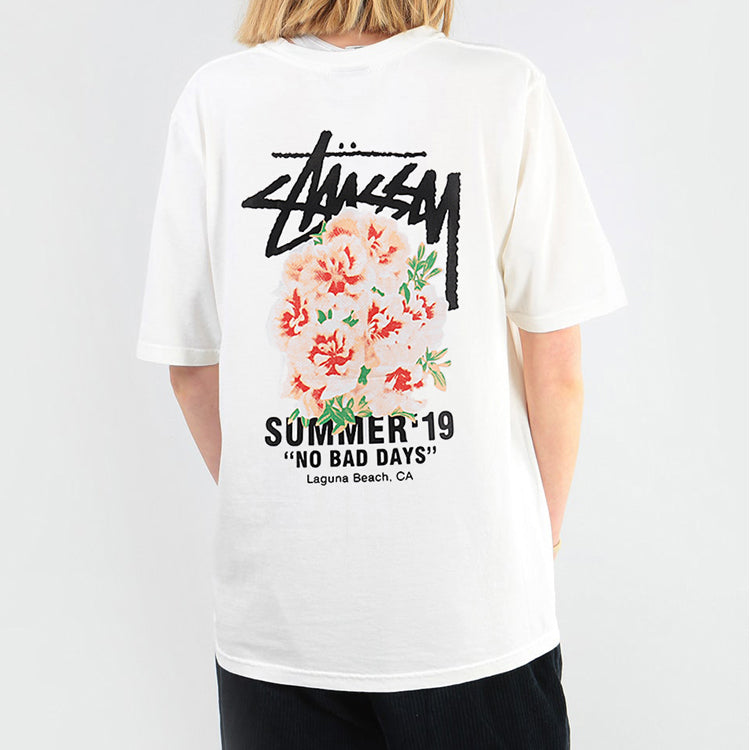 Stussy SS20 Flowers Printing Short Sleeve Unisex White 2003124