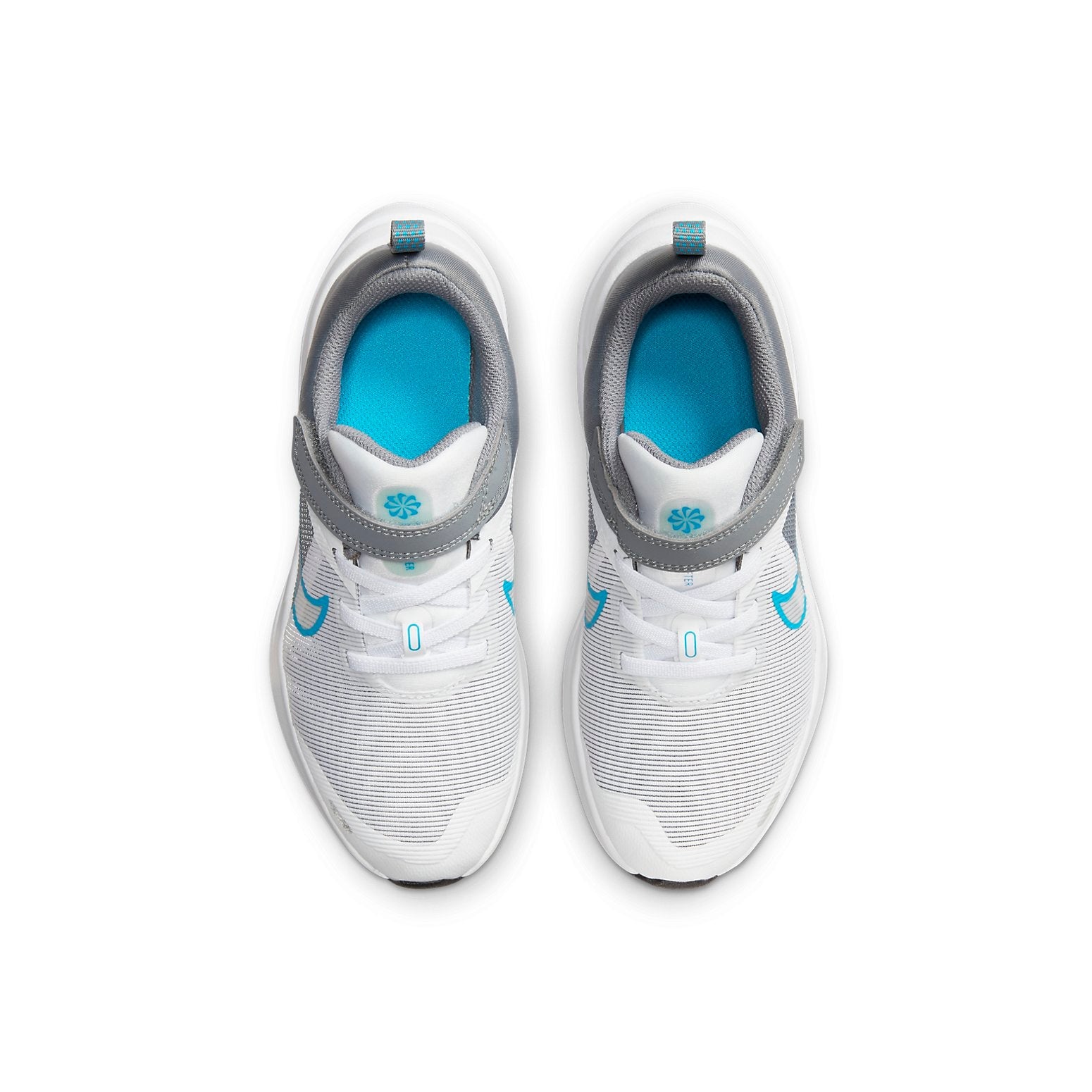 (PS) Nike Downshifter 12 Low Tops White Gray Blue DM4193-106