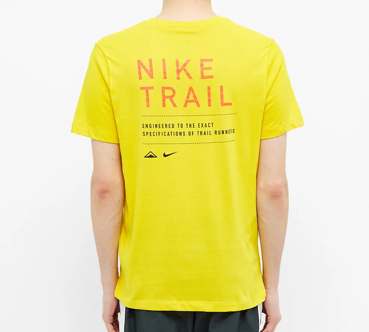 Nike Dri-FIT Trail Triangle Logo Short Sleeve Yellow CT3857-735