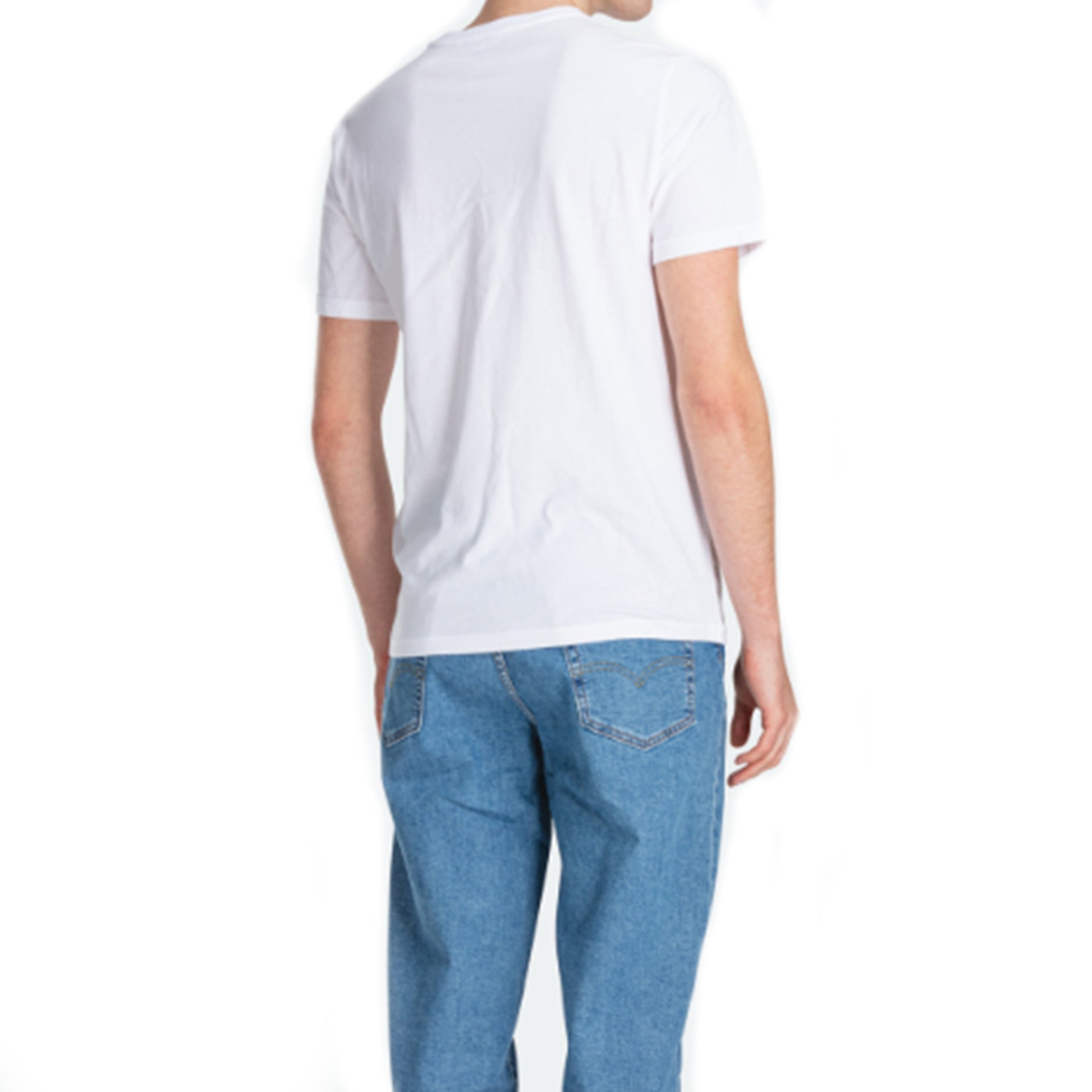 Men's Levis SS20 Pure Cotton LOGO Printing Short Sleeve White 22489-0266