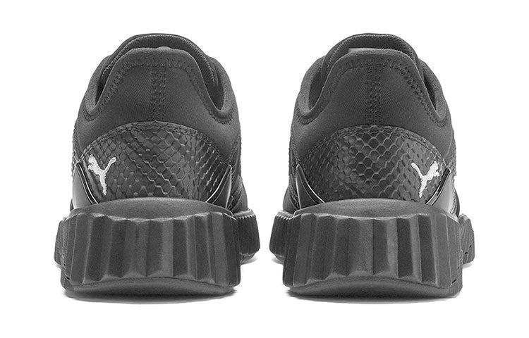 (WMNS) PUMA Defy Stitched Croc Low Top Running Shoes Black/Grey 192628-01