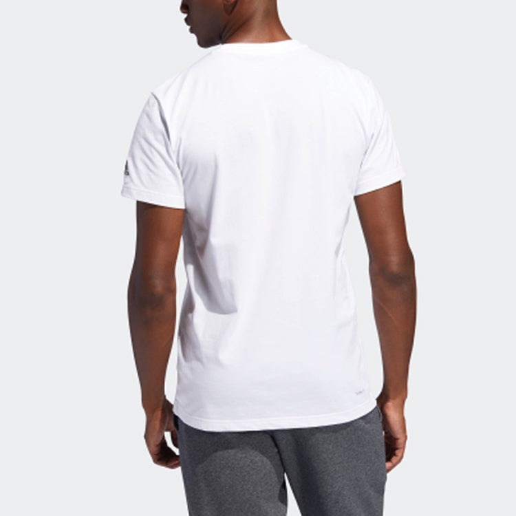 adidas Basketball Cartoon Printing Short Sleeve White DU6858