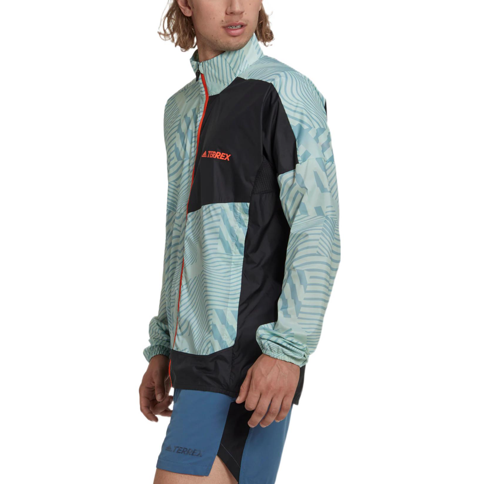 adidas Zipper  Cardigan  Colorblock Stand Collar Sports Jacket HI6199
