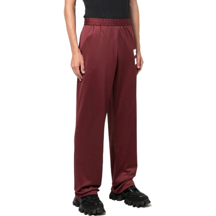 Men's Off-White FW22 Arrow Printing Straight Sports Pants/Trousers/Joggers Version Red OMCJ018F22FAB0022801