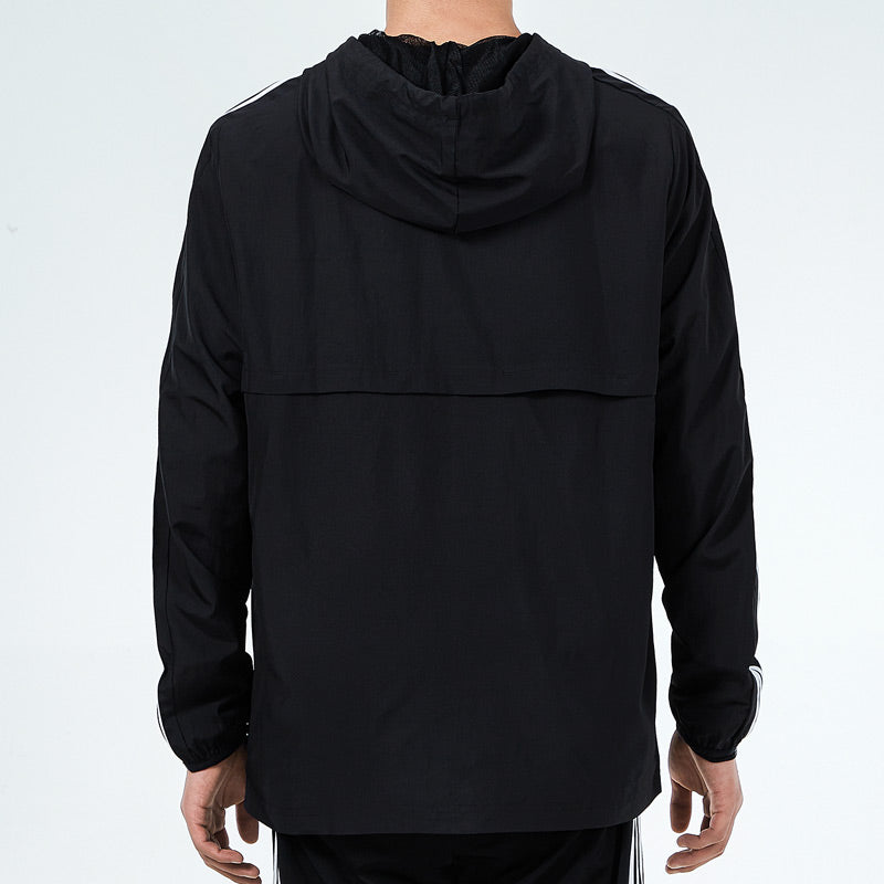 Men's adidas 3s Wb Training Sports Hooded Logo Jacket Autumn Black GV5256