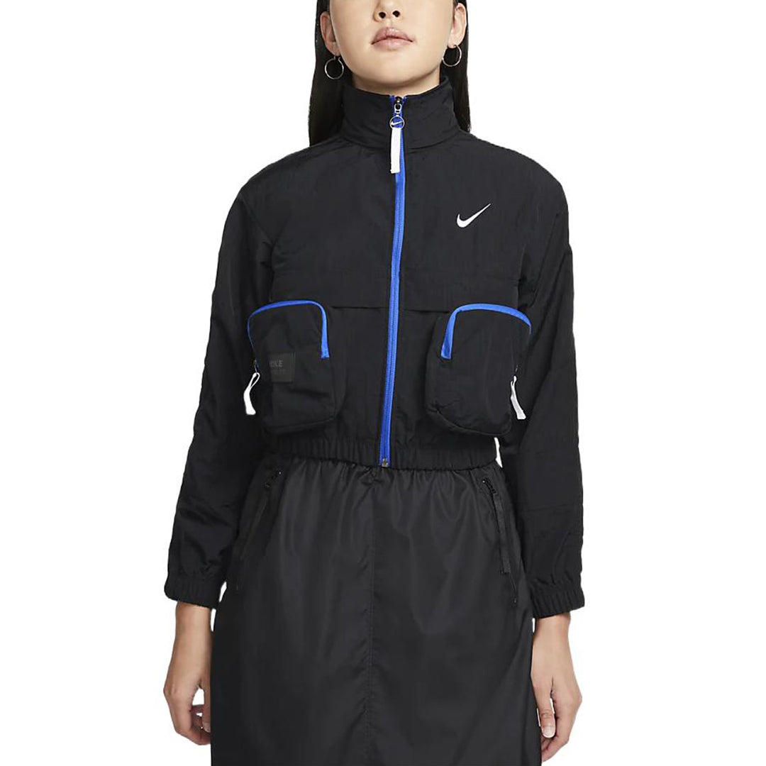 (WMNS) Nike Sportswear City Utility Woven Jacket 'Black Blue' DV8035-010