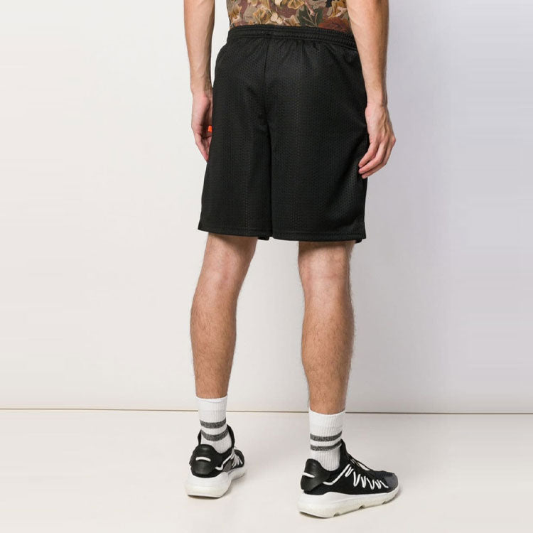 Off-White Elastic Waistband Logo Printing Shorts Version Black OMCI005S191010061020