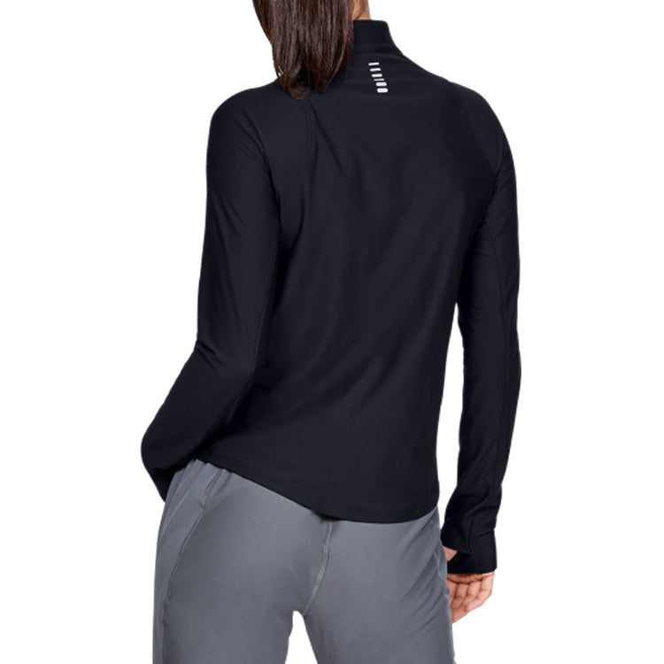(WMNS) Under Armour Qualifier Hybrid 1/2 Zip Jacket 'Black' 1326512-001