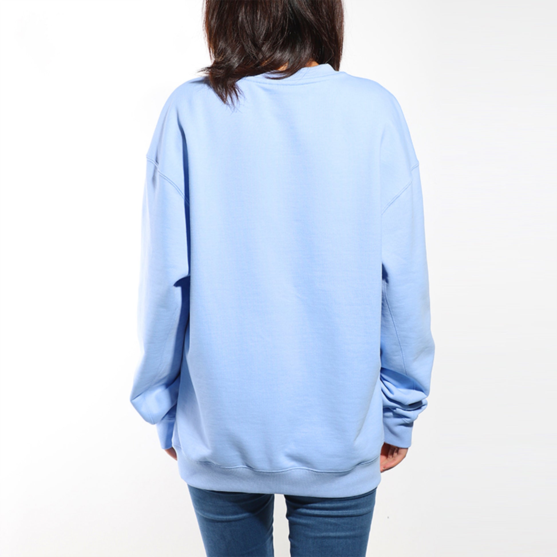 Nike Swoosh Four hook gradual change round neck sweater light blue DA3193-431