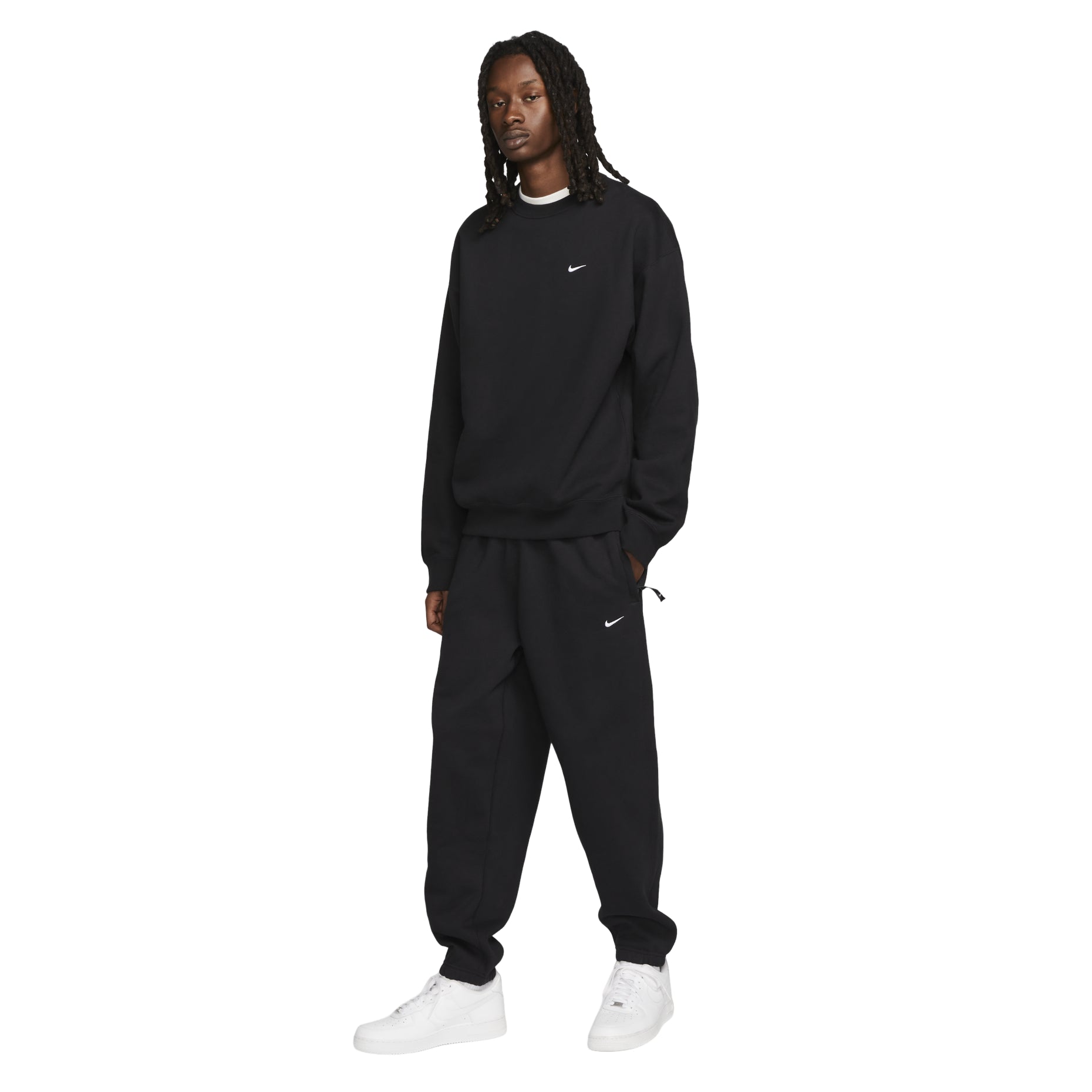 Nike Solo Swoosh Fleece Crew 'Black' DX1361-010