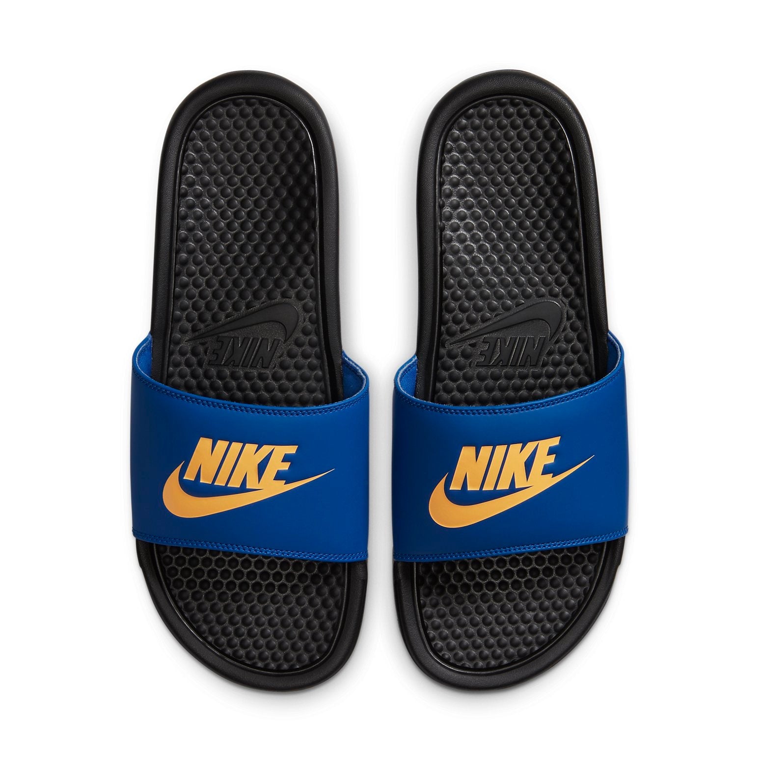 Nike Benassi JDI Stylish Sports Slippers Blue Black 343880-036