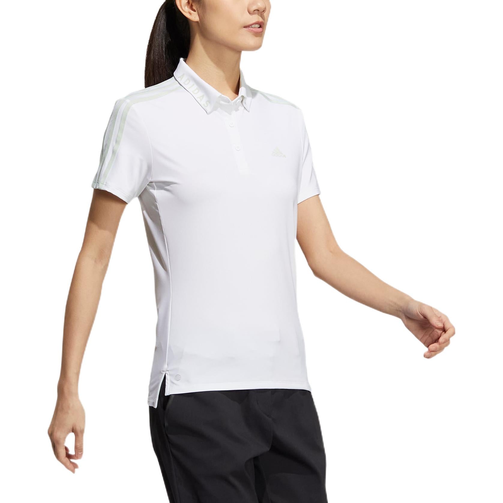 (WMNS) adidas AEROREADY 3-Stripes Polo Shirt Asia Sizing 'White' HG8284