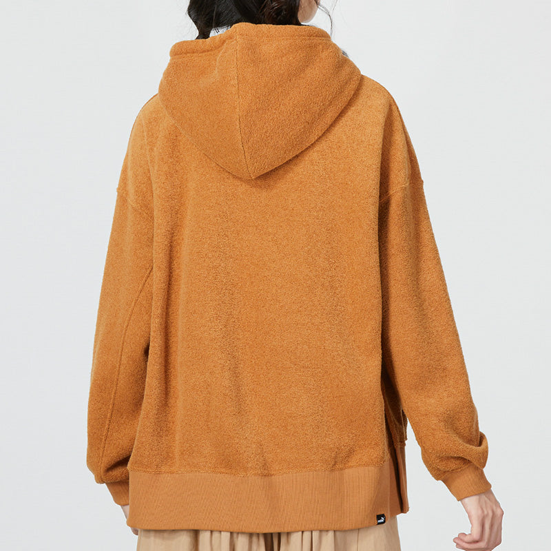 (WMNS) PUMA Winterized Hoodie 'Brown' 672132-74