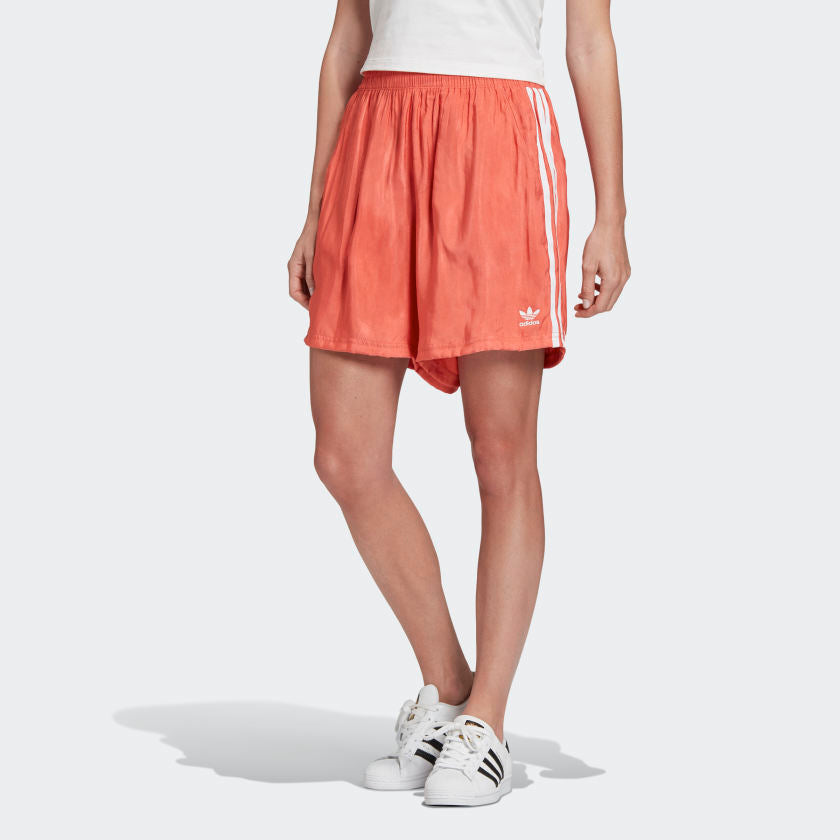 (WMNS) adidas originals Satin Sports Red Shorts FM2631