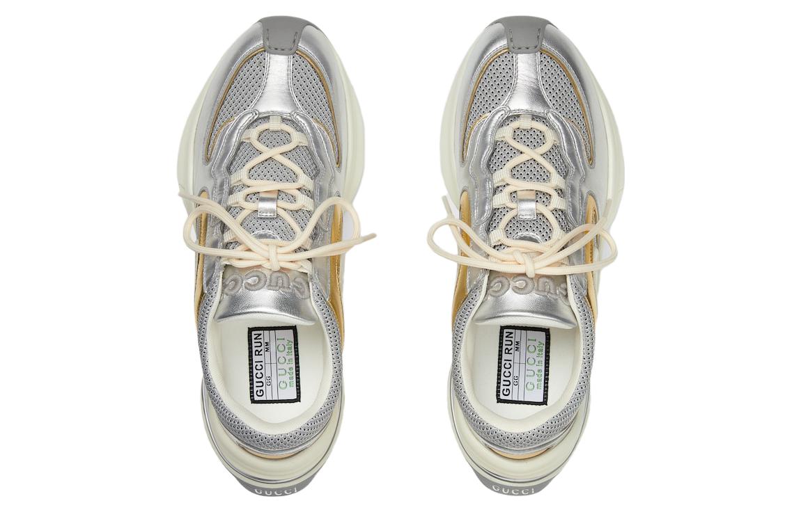 (WMNS) Gucci Run Sneaker 'Silver Metallic Leather' 746939-AAC67-8143