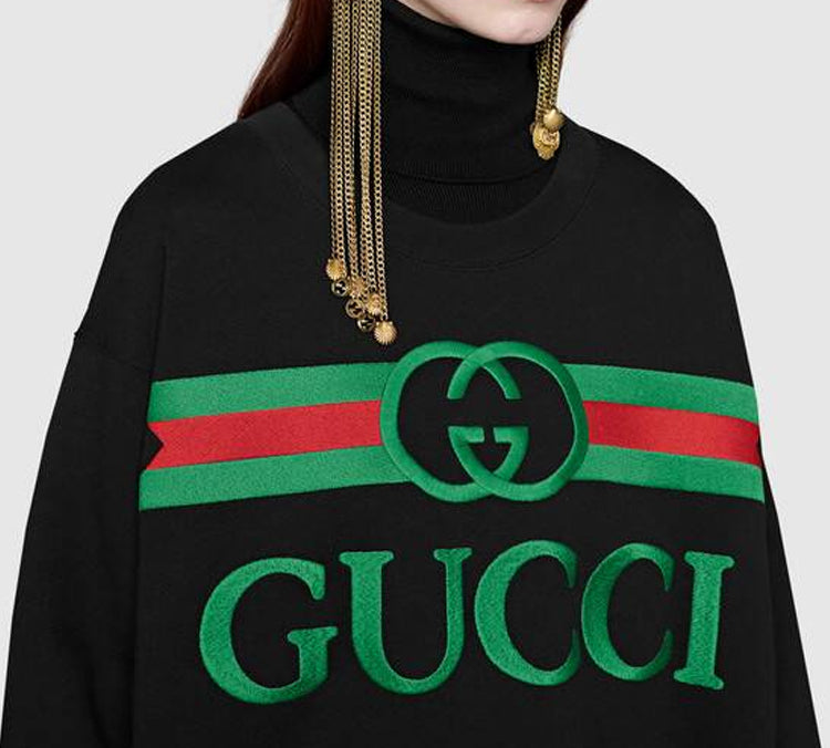 (WMNS) Gucci Big Logo Black 469250-XJCCG-1082