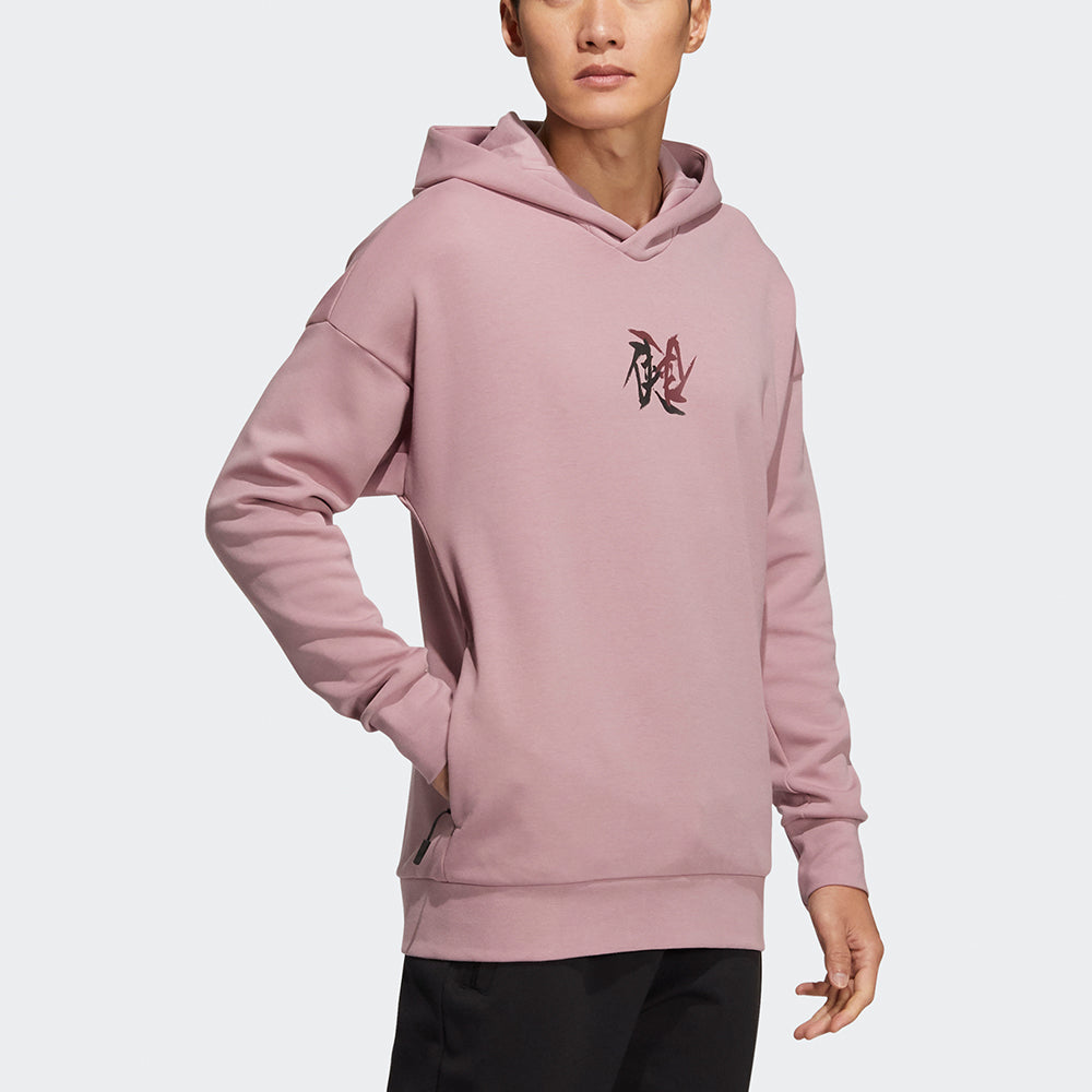 Men's adidas Wj Swt Hood Martial Arts Series Printing Sports Light Purple HE5119