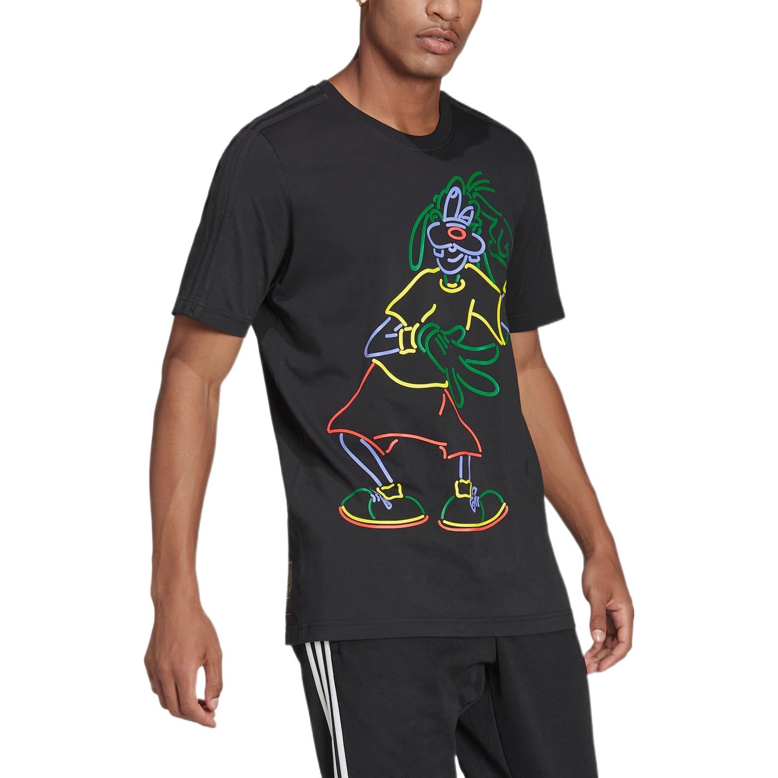 adidas originals x Disney Crossover Cartoon Printing Casual Breathable Sports Short Sleeve Black HC0645
