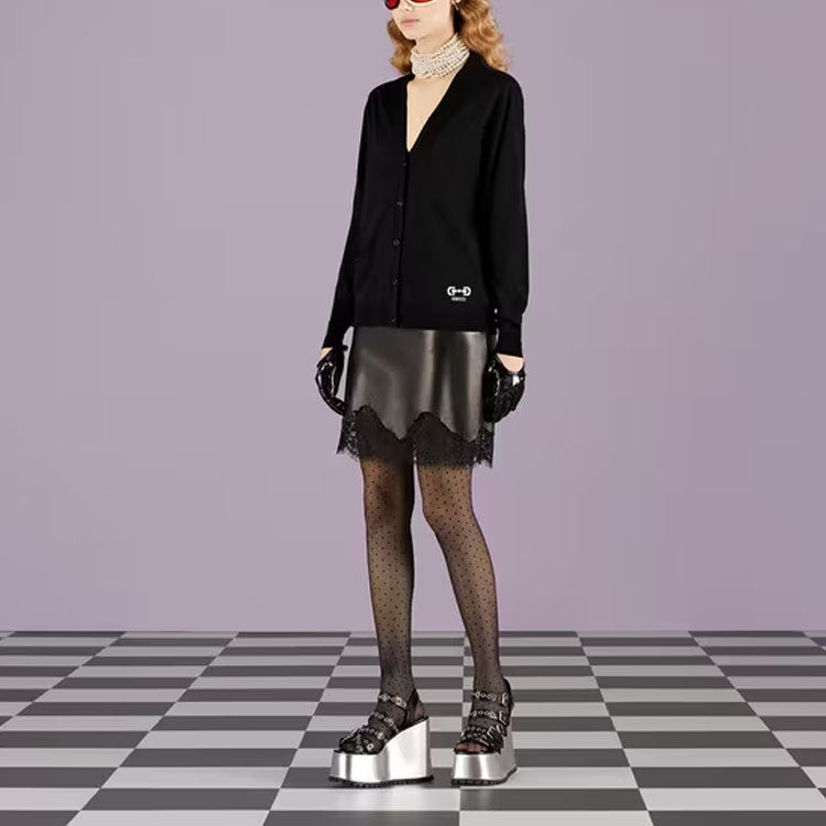 (WMNS) Gucci Extra Fine Wool Cardigan 'Black' 731059-XKCZ3-1043