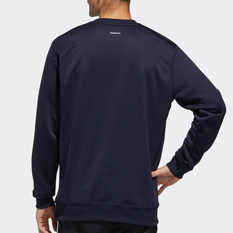 adidas Casual Sports Round Neck Pullover Navy Blue GE0400