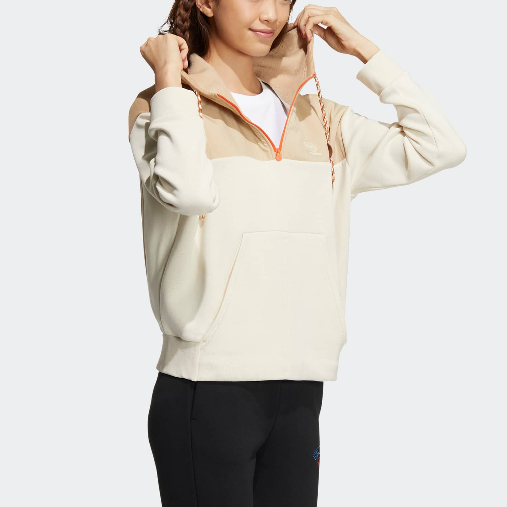 (WMNS) adidas Neo Util Hoodies 'White Beige' HN2342
