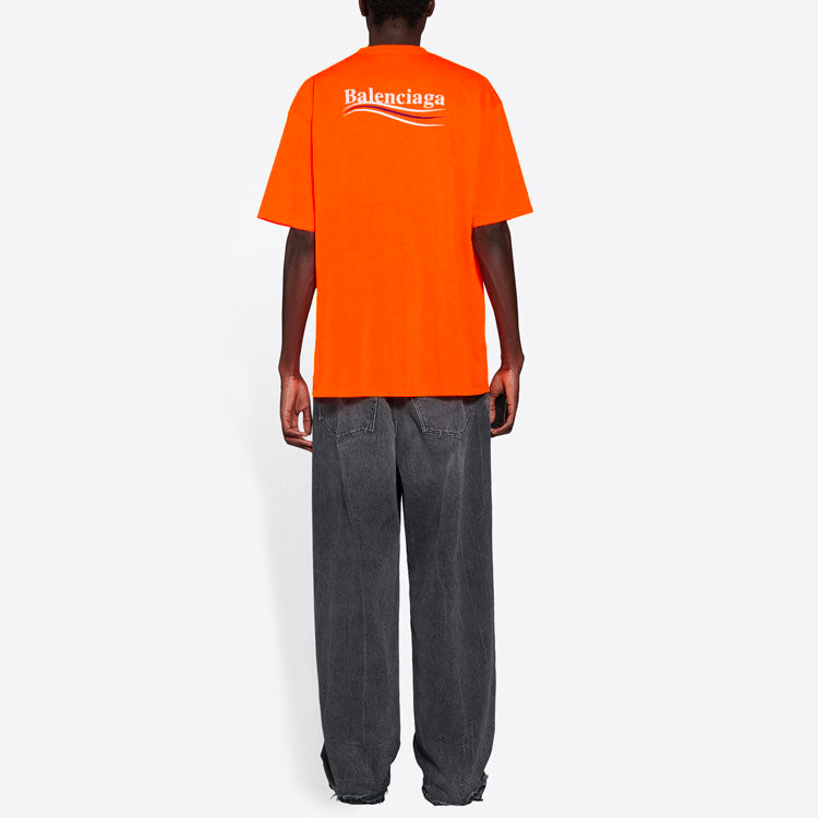 Balenciaga Large Fit T-Shirt 'Fluo Orange' 641675TKVE87073