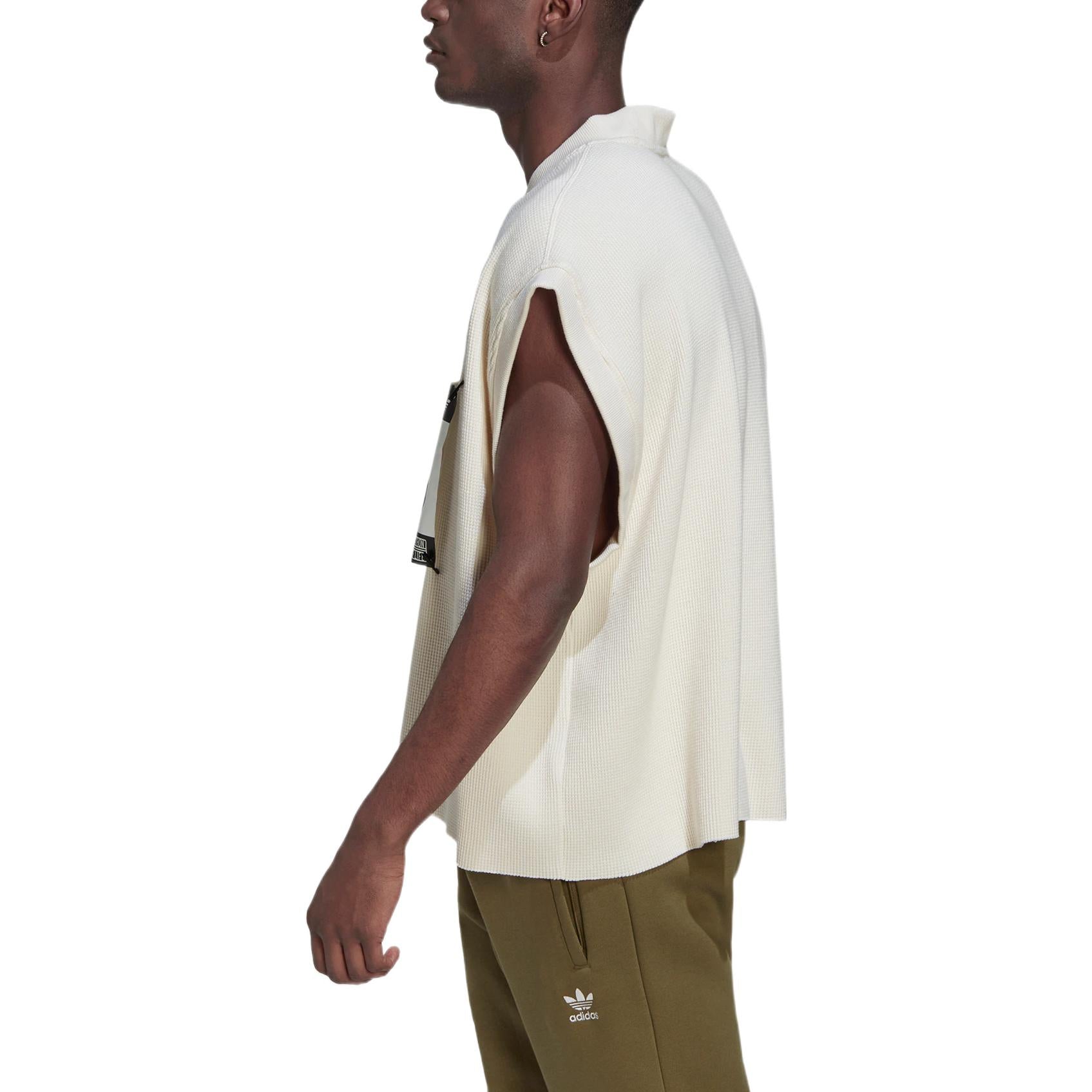 adidas originals Blue Version Detachable Solid Color Athleisure Casual Sports V neck Vest Pink White HG4826