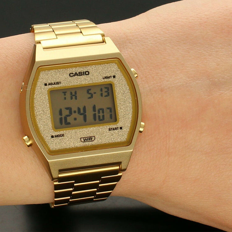 Men's CASIO VINTAGE Series Retro Small Watch Color Classic Small Mens Gold Digital B640WGG-9D