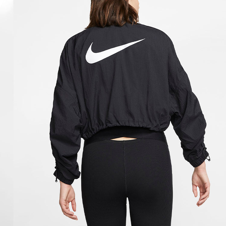 (WMNS) Nike Swoosh Woven Jacket 'Navy White' CJ3774-010