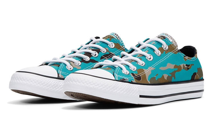 Converse Allover Camo Chuck Taylor All Star Low Top Camouflage 'Blue White' 166178C